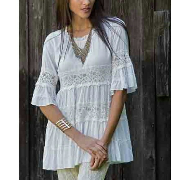 💞Scared Threads lace tunic top size Medium - Picture 1 of 6